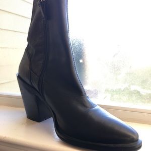 TopShop sock leather boots